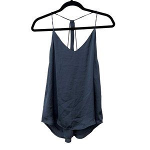 4Siennai blue‎ halter satin womens blouse Size: S